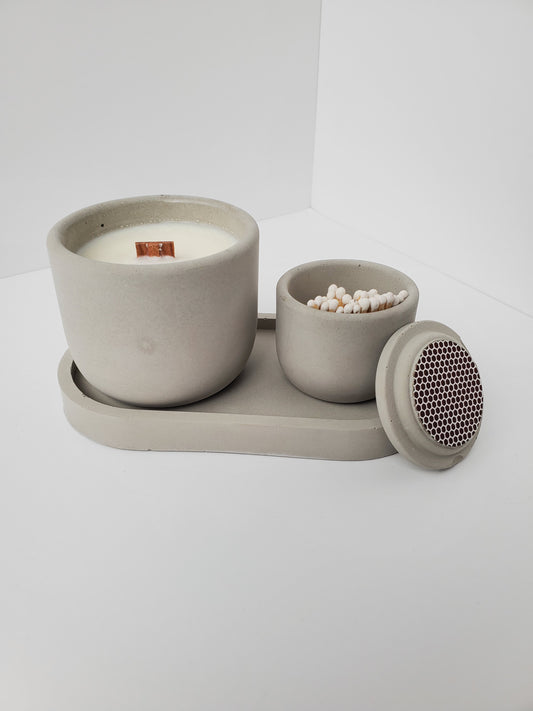 Concrete Candle Gift Set