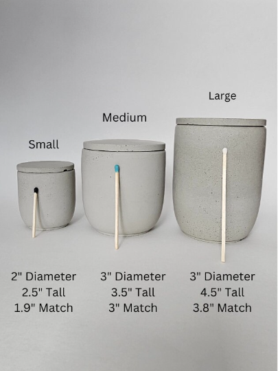Concrete Match Jar