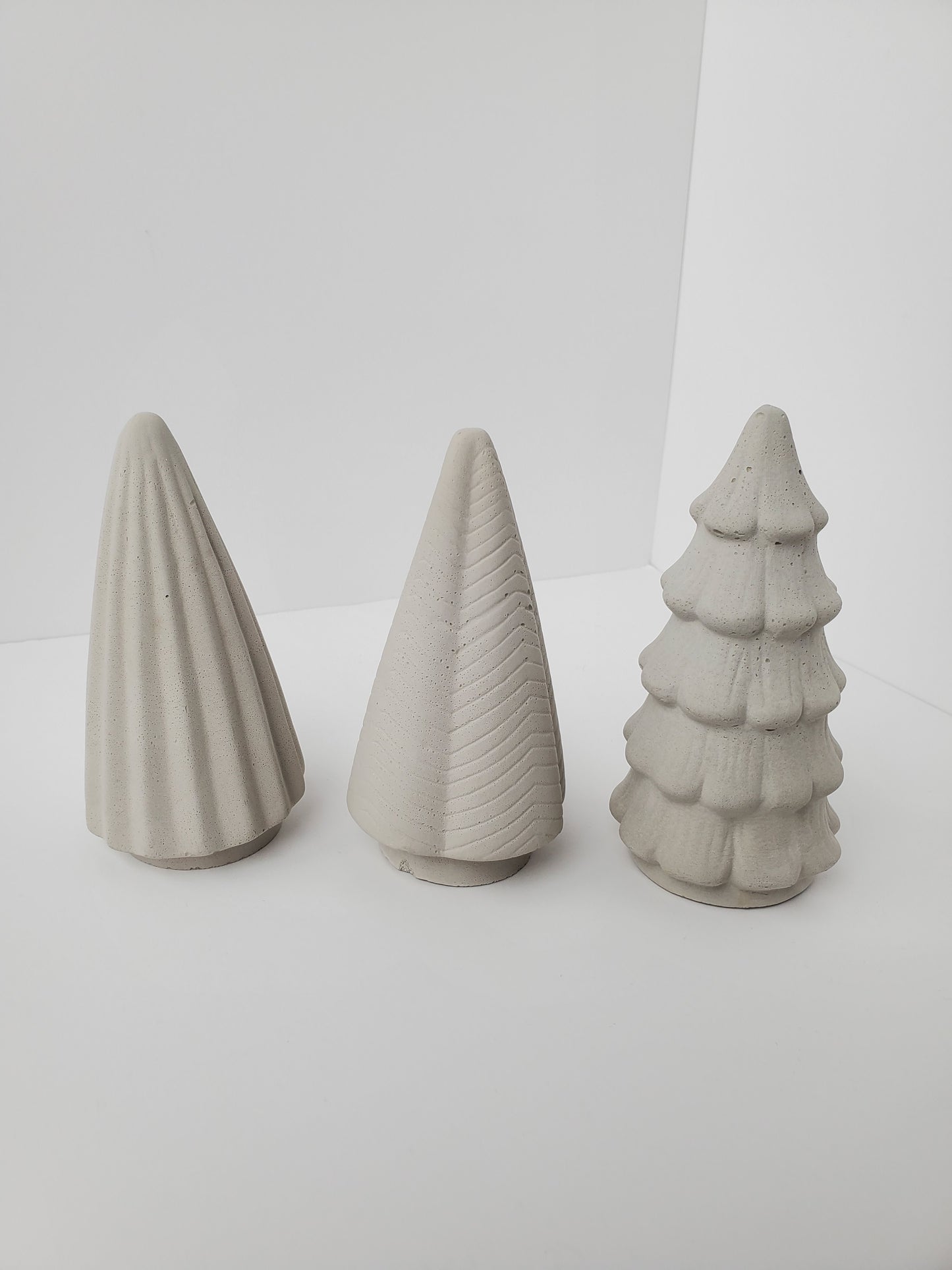 Concrete Christmas Tree Trio