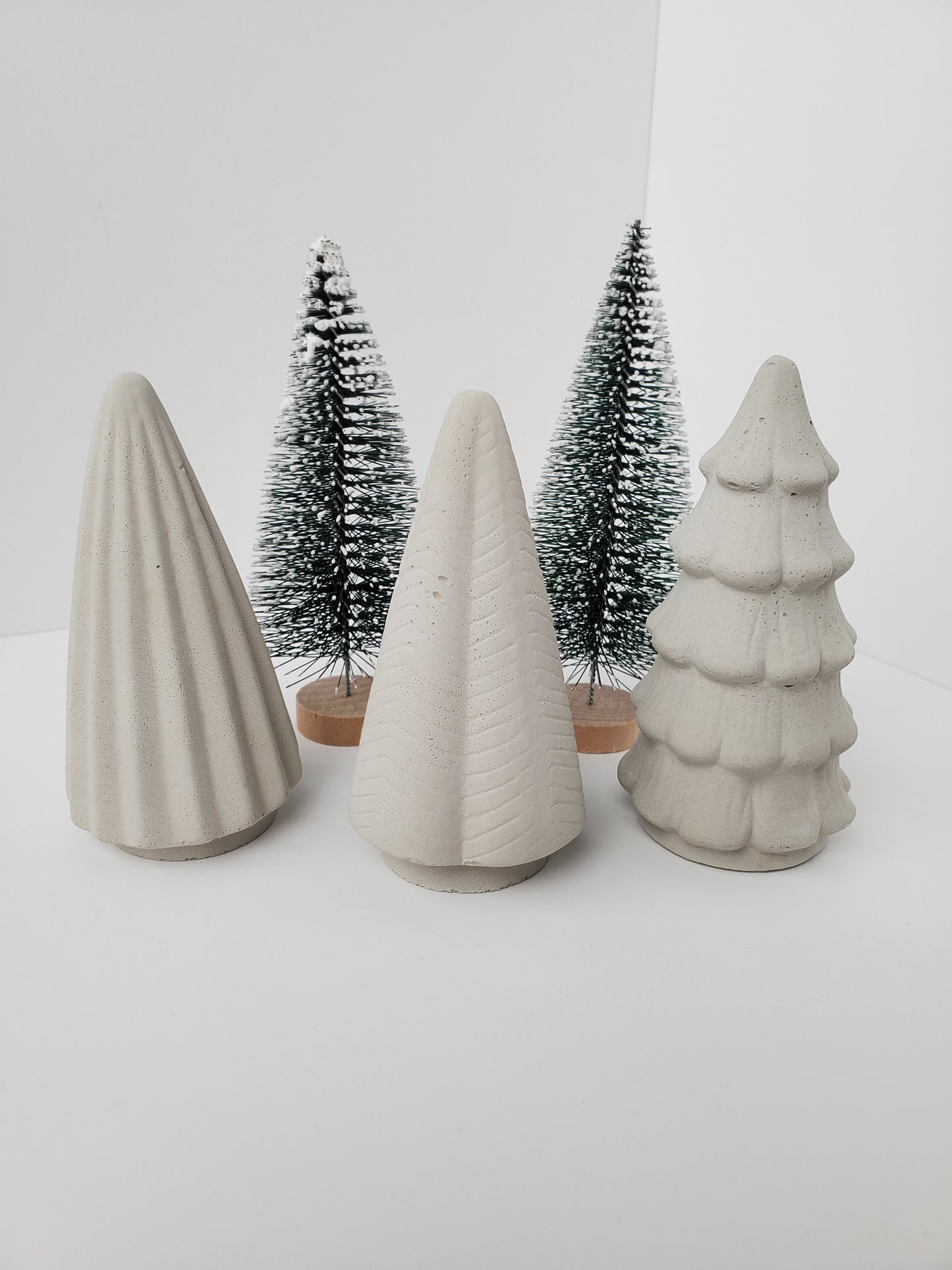 Concrete Christmas Tree Trio