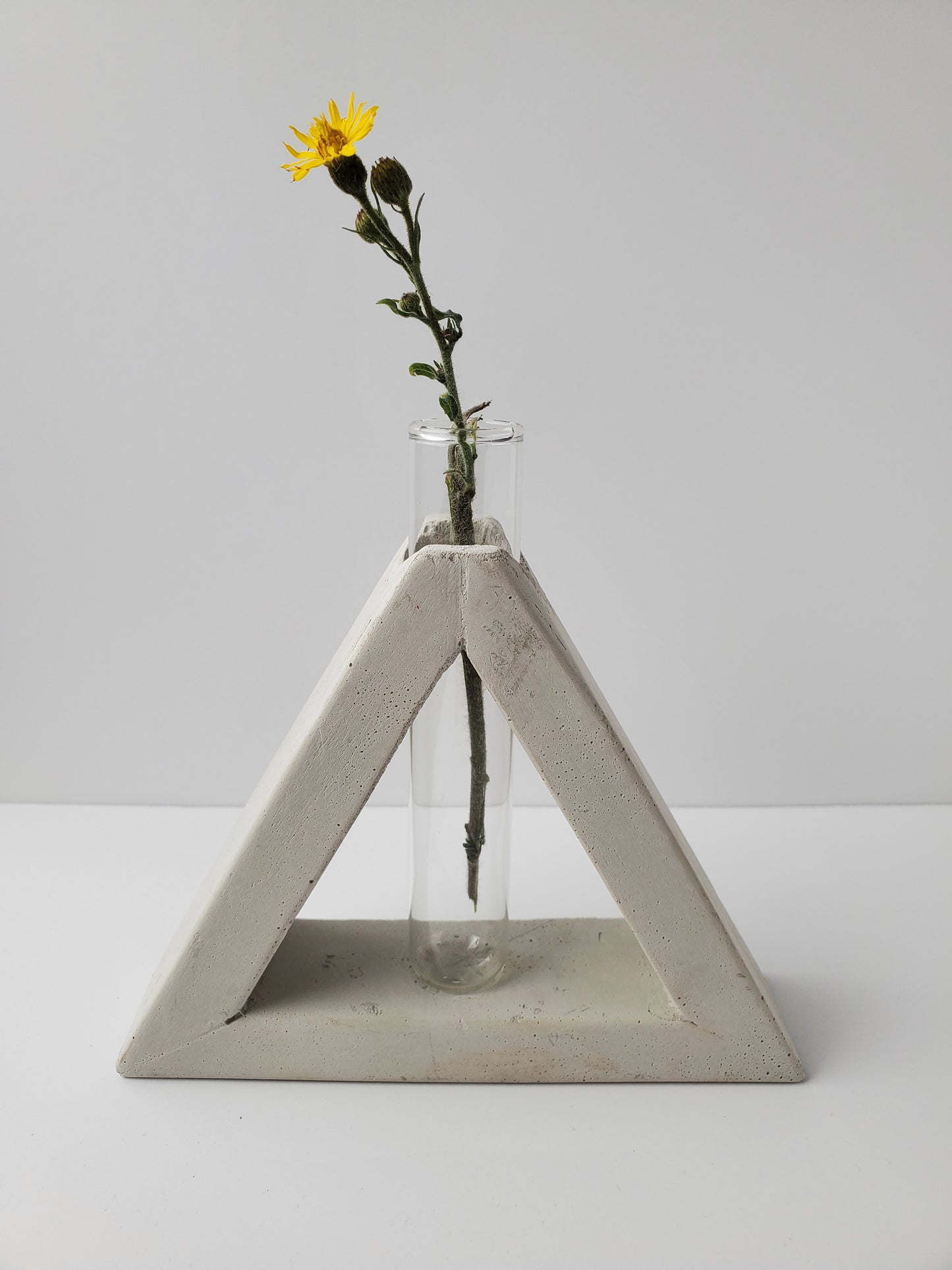 Cement Triangular Vase